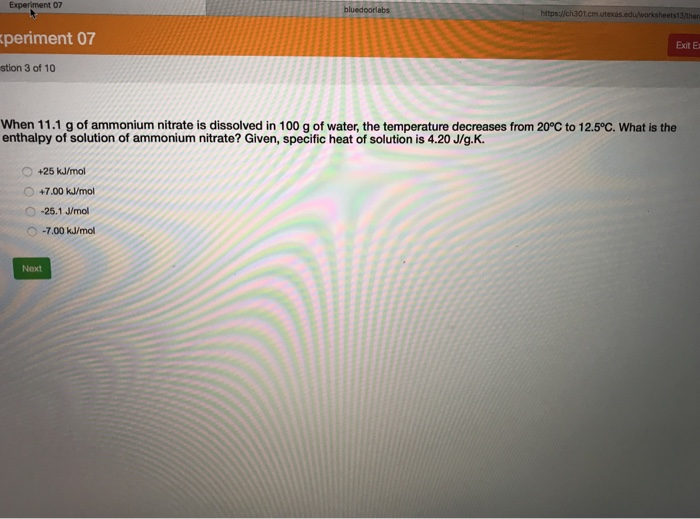 Solved Bluedoorlabs Https Ch301 Cm Utexas Edu Worksheet