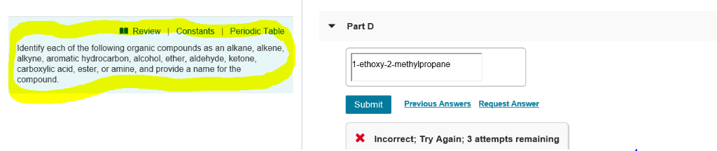 Identify Each Of The Following Anic Pounds As Chegg 