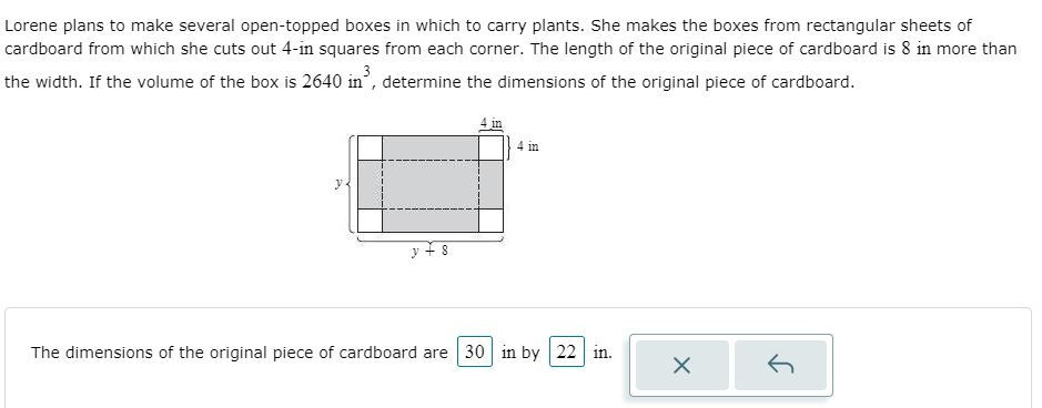 Solved Lorene Plans To Make Several Open Topped Boxes In Chegg Com