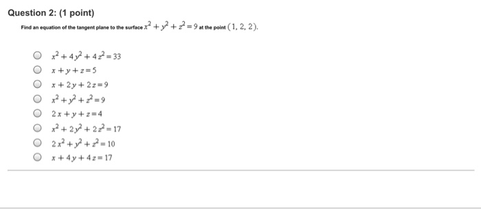 Solved Find An Equation Of The Tangent Plane To The Surface Chegg Com