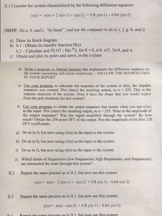 Solved This Is A Question On Digital Signal Processing Pl Chegg Com