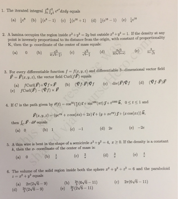 Solved The Iterated Integral Integral 0 8 Integral Y 2 E Chegg Com