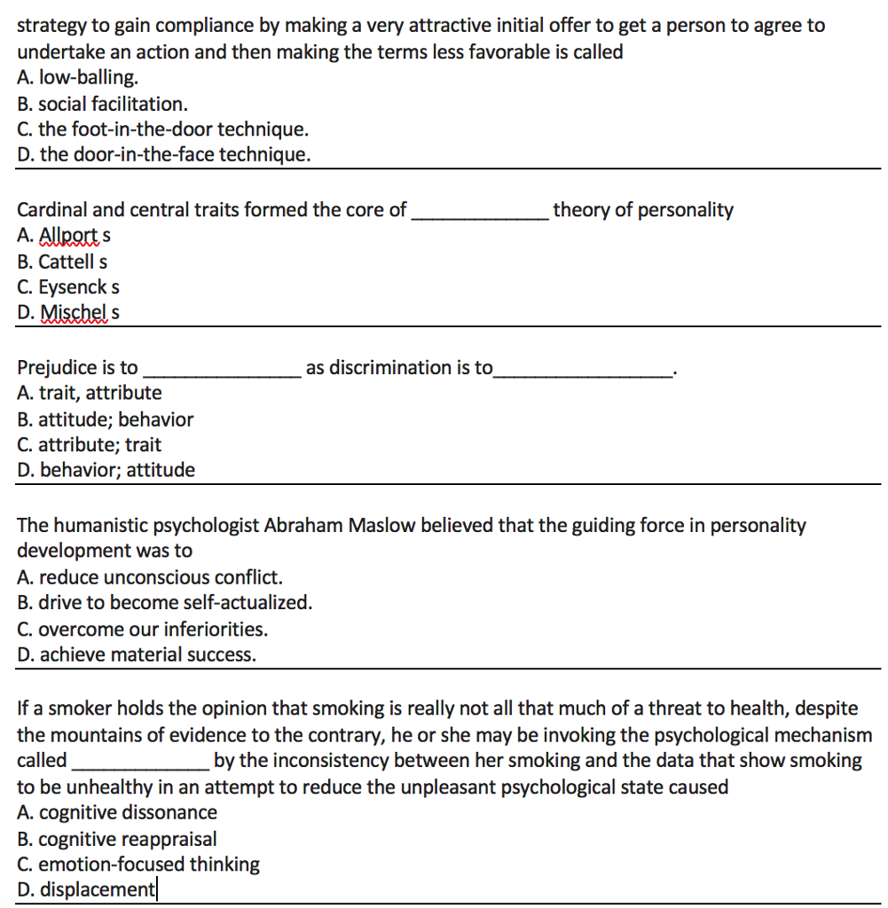 Solved Strategy To Gain Compliance By Making A Very Attra