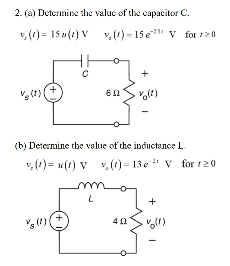 Solved A Determine The Value Of The Capacitor C B De Chegg Com