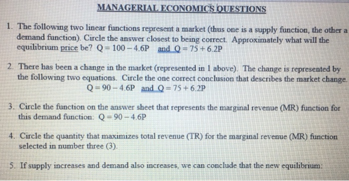 functions of managerial economics