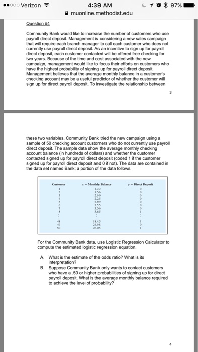 Community Bank Would Like To Increase The Number O Chegg Com