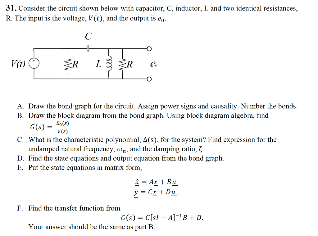 Solved 31 Consider The Circuit Shown Below With Capacito Chegg Com