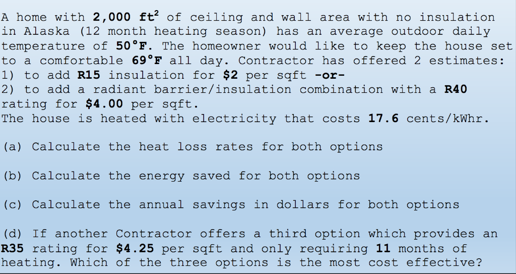 A Home With 2 000 Ft Of Ceiling And Wall Area Wit Chegg Com