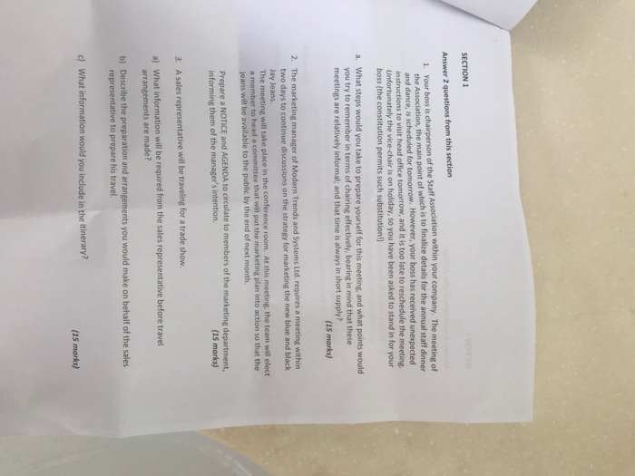 Solved Section 1 Answer 2 Questions From This Section You