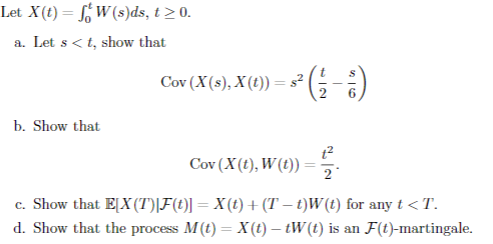 Let X J S S O A Let S T Show That Cxo Xm Cov Chegg Com