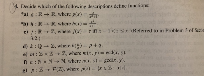 Solved 4 Decide Which Of The Following Descriptions Defi Chegg Com