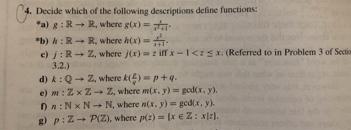 Solved 4 Decide Which Of The Following Descriptions Defi Chegg Com