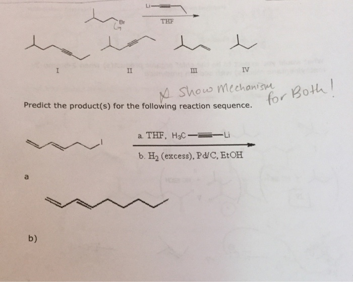 Solved Li Br Thf M Shouo Mechanism Predict The Product S Chegg Com