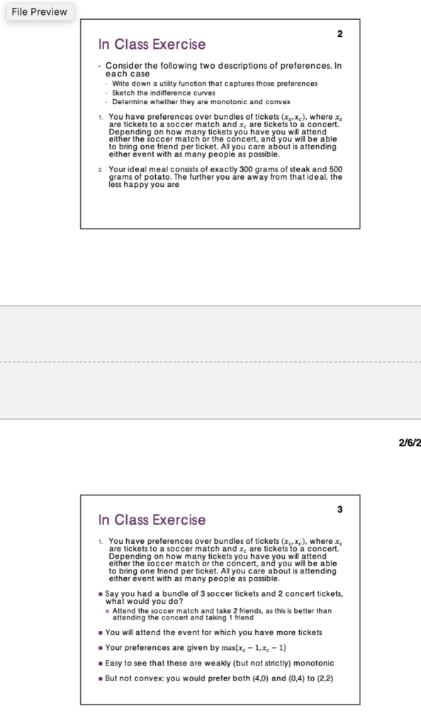 Solved Question 1 Indifference Curves For Each Of The F