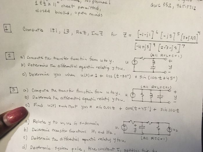 Compute Z Z Rez Imz For Z 1 J1 6 J8 5 Chegg Com