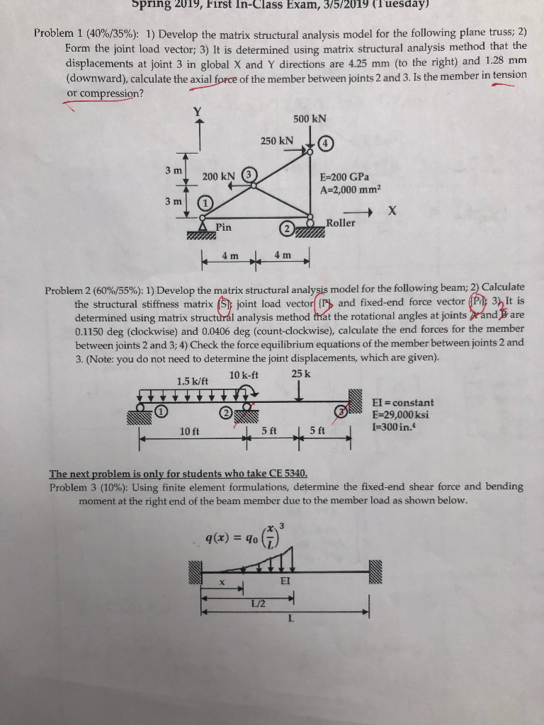 3/5/2019 Exam, ... 2019, Pring First (Tuesday In-Class