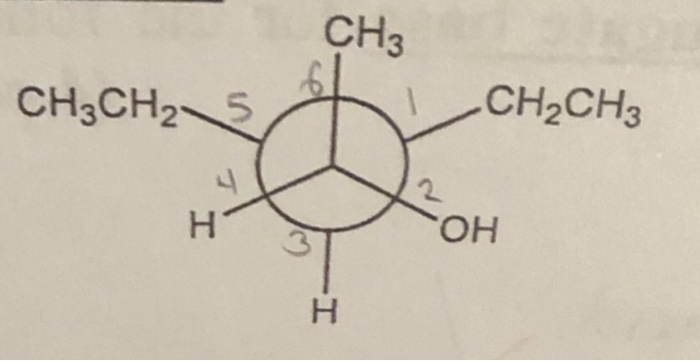 Convert The Following Newman Projection To Skeletal Chegg 