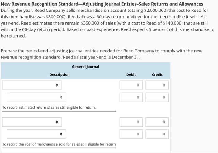 Solved New Revenue Recognition Standard-Adjusting Journal | Chegg.com