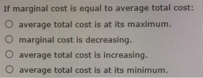 average total cost is equal to