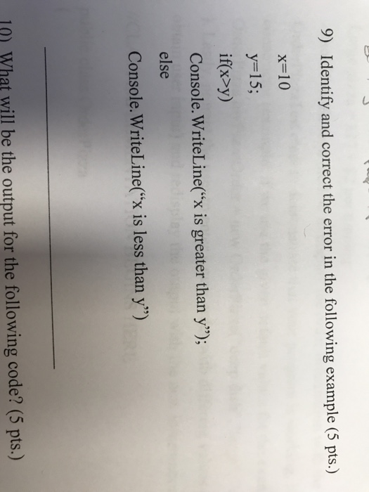 Solved Identify And Correct The Error In The Following Chegg Com