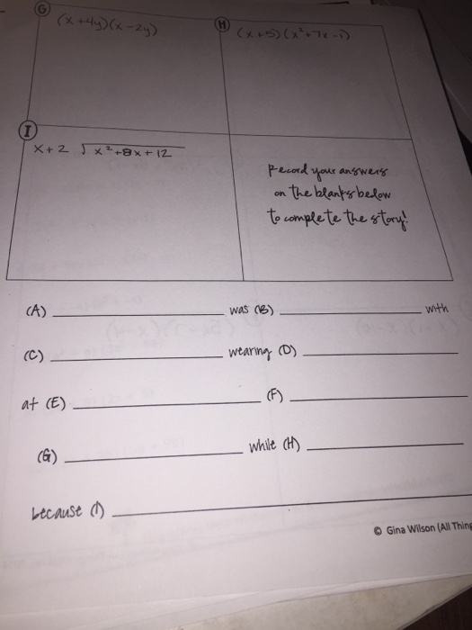 Gina Wilson All Things Algebra 2016 Key System Of ...