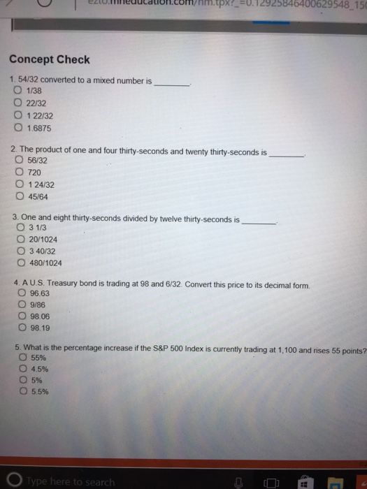 Solved 54 32 Converted To A Mixed Number Is 1 38 Chegg Com
