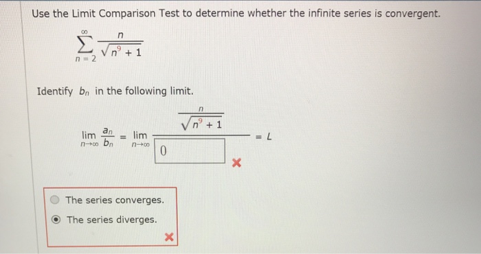 Solved Use the Limit Comparison Test to determine whether | Chegg.com