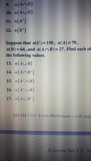 Solved The Set Of Even Counting Numbers Between 7 And 25 Chegg Com