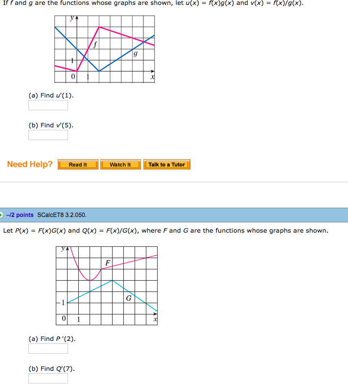 Solved If Fand G Are The Functions Whose Graphs Are Shown Chegg Com