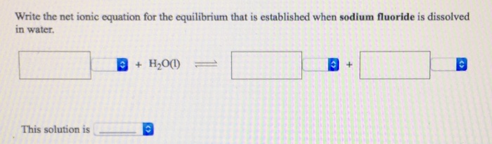 Solved Write The Net Ionic Equation For The Equilibrium That Chegg Com