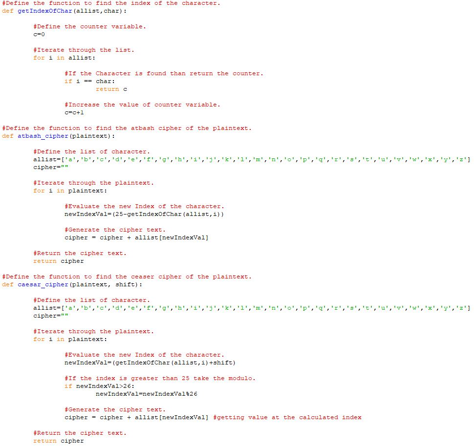 Solved Part 2 Substitution Ciphers Cant Use Chr Ord Functions Must Implement Two Substitution Cip Q