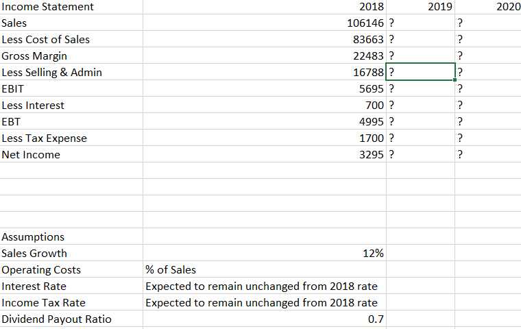 Income Statement Forecast