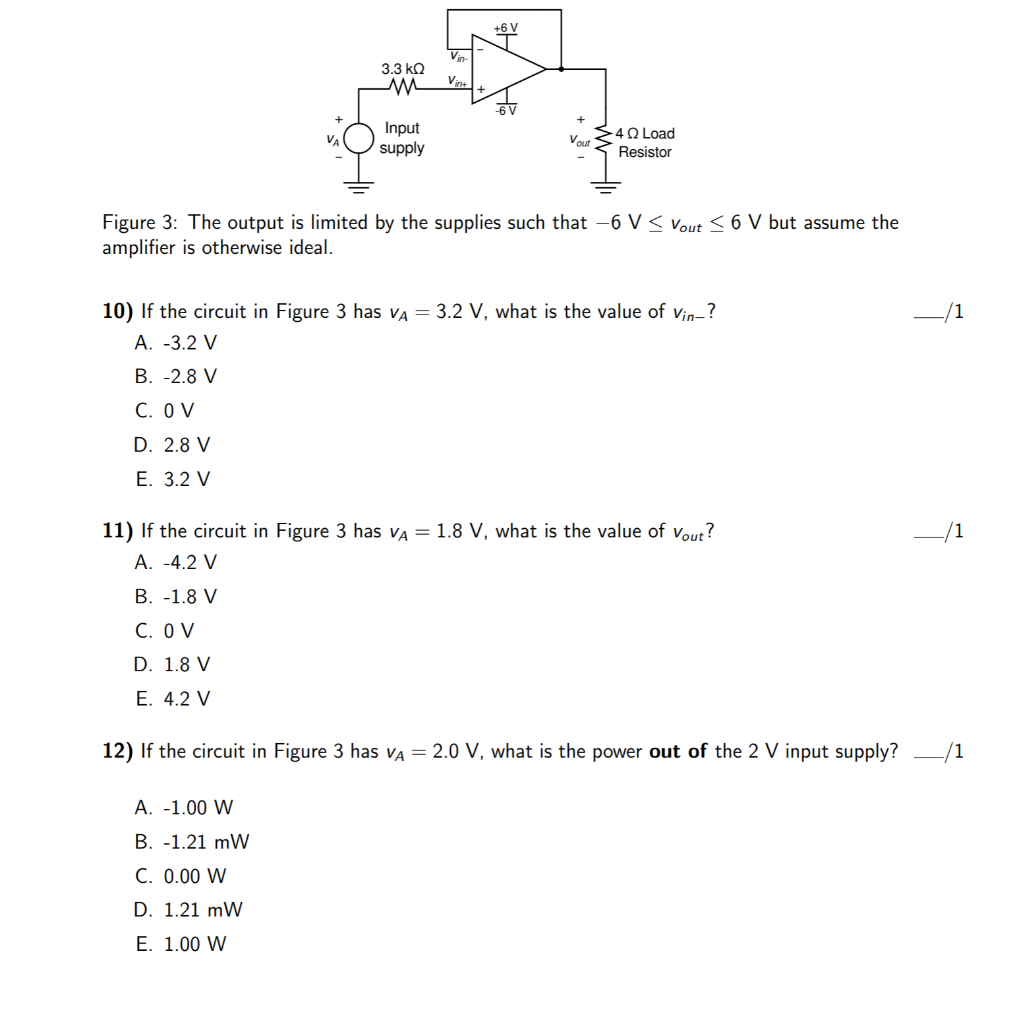 Solved 10 If The Circuit In Figure 3 Has Va 3 2 V Wha Chegg Com