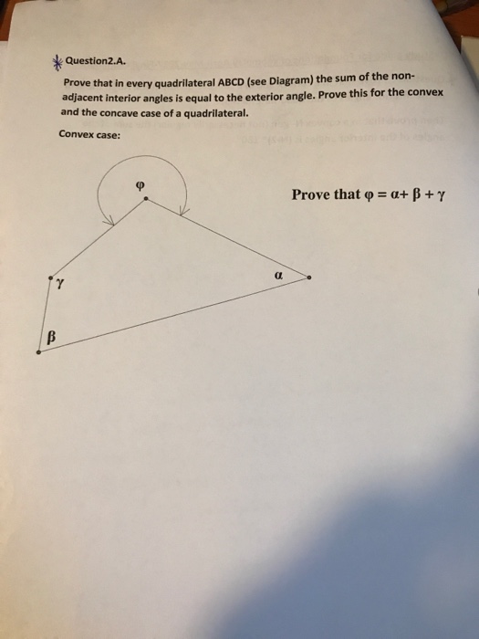 Solved Prove That In Every Quadrilateral Abcd See Diagra