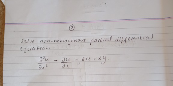 2 Solve non homoqenous particd different 2x2 み