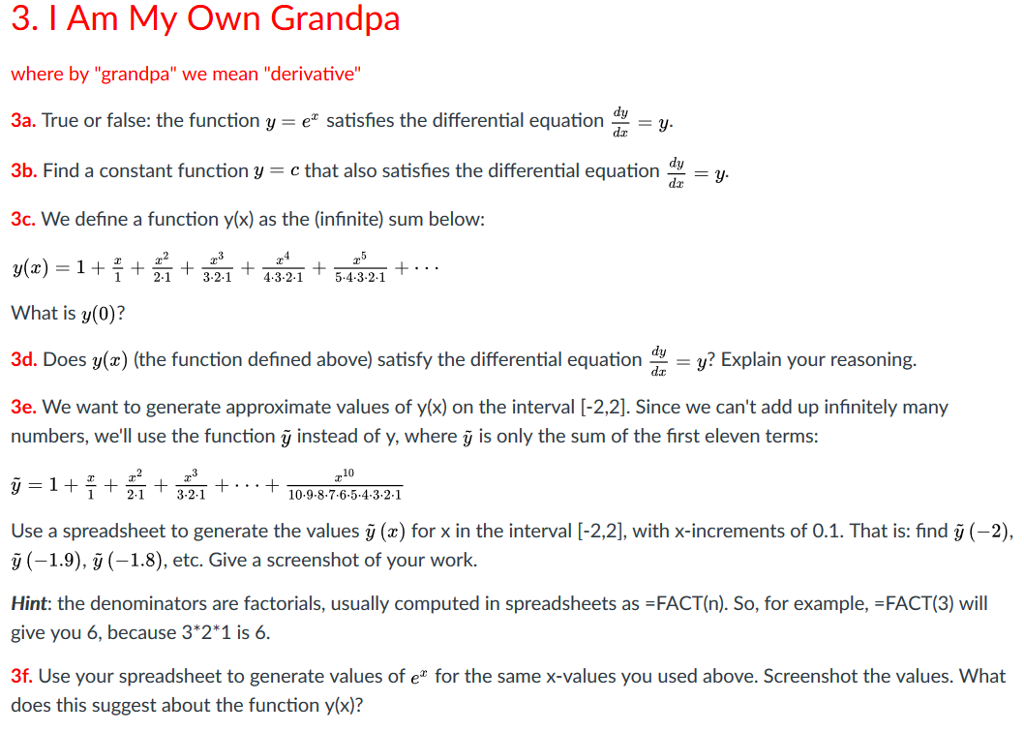 Solved 3 I Am My Own Grandpa Where By Grandpa We Mean Chegg Com own grandpa where by grandpa we mean