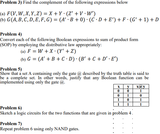 Solved Problem 3 Find The Complement Of The Following Ex Chegg Com