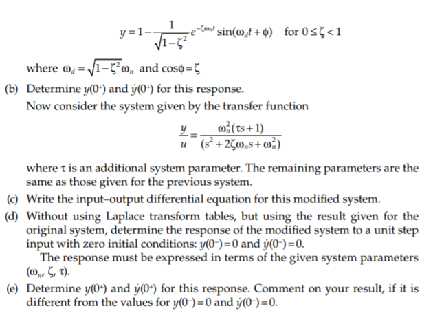 A System Is Given By The Transfer Function Where U Is Chegg Com