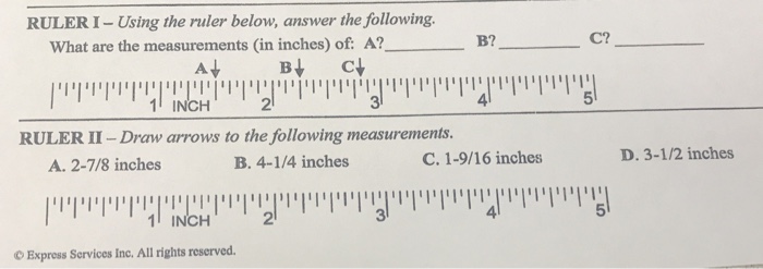 Solved Ruleri Using The Ruler Below Answer The Following Chegg Com