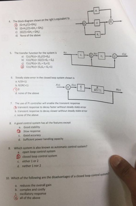 Solved 4 The Block Diagram Shown On The Right Is Equival Chegg Com