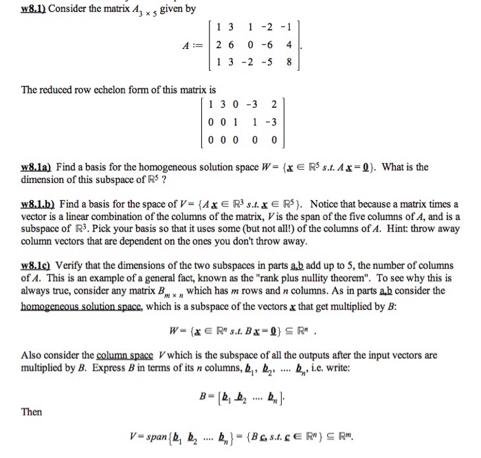 Solved W8 L Consider The Matrix A X S Given By 1 3 2 1 Chegg Com