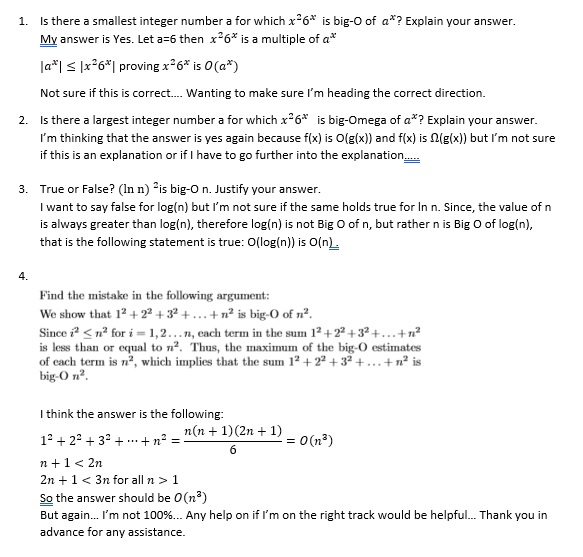 Solved 1 S There A Smallest Integer Number A For Which X Chegg Com