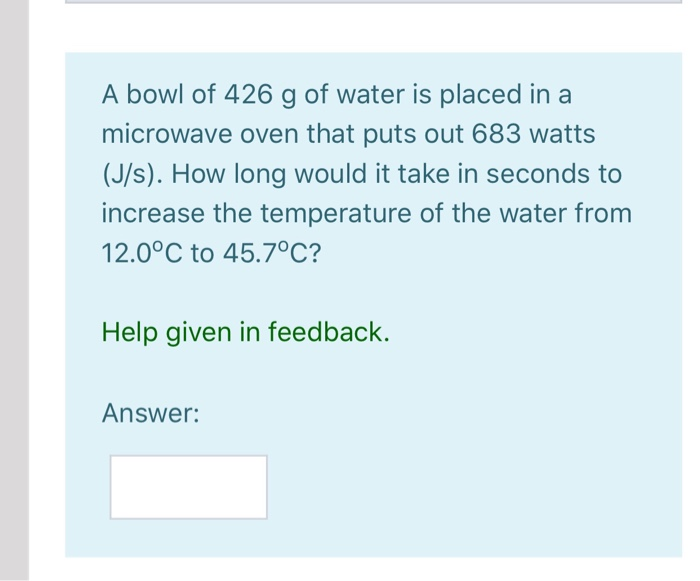 ⏩SOLVED:You put 300 g of water at 20^∘ C into a 500-W microwave oven…
