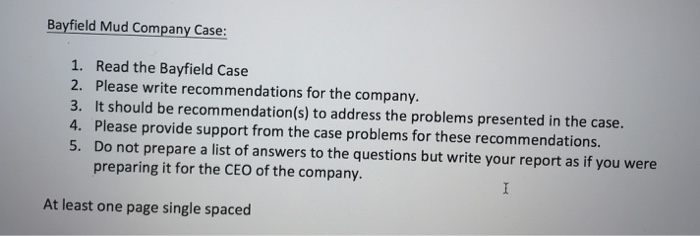 Bayfield mud company case study excel 02 image