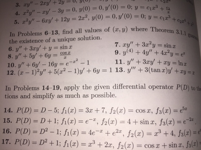 Find All Values Of X Y Where Theorem 3 1 1 The Chegg Com