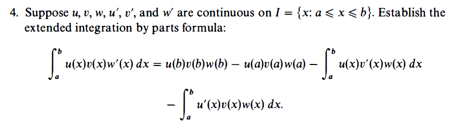 Solved 4 Suppose U V W U U And W Are Continuous Chegg Com