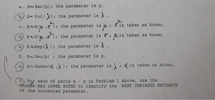Solved A X Ber P The Parameter Is P By I Poi L T Chegg Com