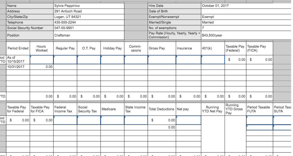 Appendix A Continuing Payroll Project: Wayland Cus 