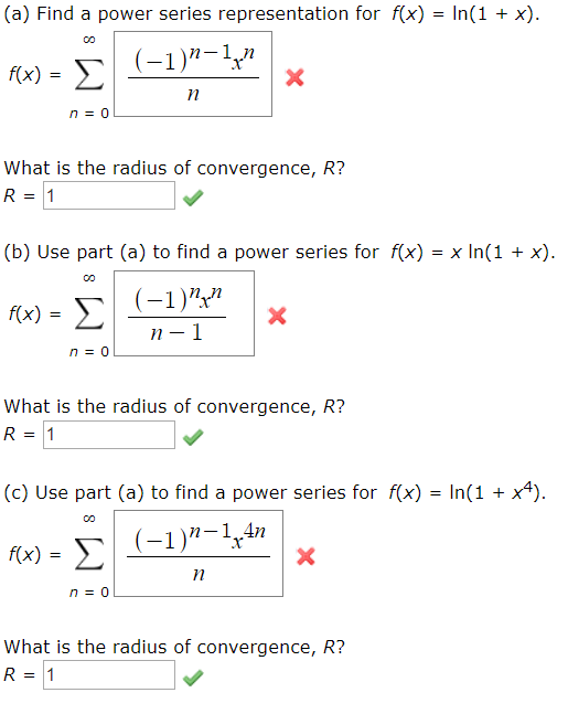 Solved A Find A Power Series Representation For Fx In Chegg Com