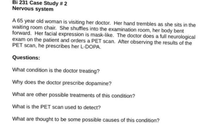 Nervous system case study pdf picture